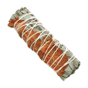 Salvia Blanca + Pétalos Naranja (4 pulgadas)