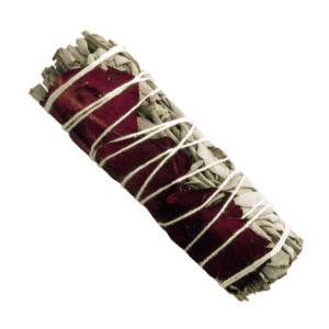 Salvia Blanca + Pétalos de Rosa Roja (4 pulgadas)