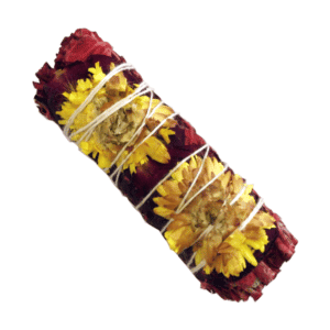 Sangre de Dragon + Pétalos de Rosa Roja + Flor de Papel Amarilla (4 pulgadas)